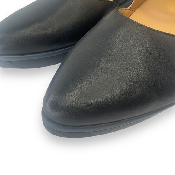 Soleni Women's Marie Flat Mary Jane US 9.5 W Black Leather Orthopedic Cork Wedge - Picture 10 of 10